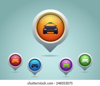 Taxi Stand Vector Icon