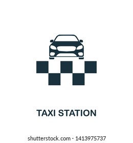 Taxi Station icon. Creative element design from icons collection. Pixel perfect Taxi Station icon for web design, apps, software, print usage.