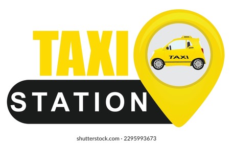 Taxi station icon. vector illustration