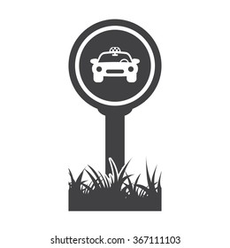 Taxi stop icon. 