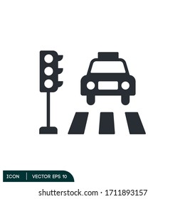 taxi stop traffic light icon illustrator design element vector eps 10