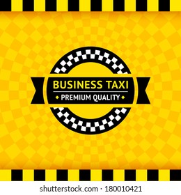 Taxi symbol with checkered background - 01, vector illustration 10eps