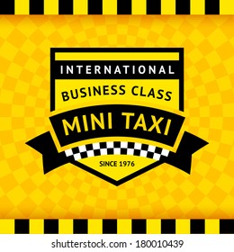 Taxi symbol with checkered background - 04, vector illustration 10eps