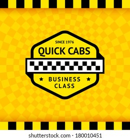 Taxi symbol with checkered background - 11, vector illustration 10eps