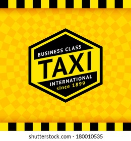 Taxi symbol with checkered background - 20, vector illustration 10eps