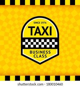 Taxi symbol with checkered background - 23, vector illustration 10eps