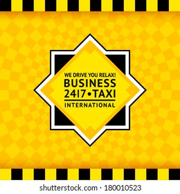 Taxi symbol with checkered background - 25, vector illustration 10eps