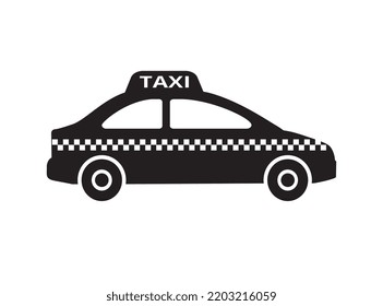 Taxi Symbol Icon, Black Design On White Background