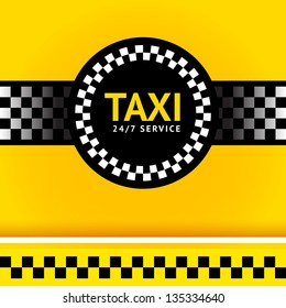 Taxi symbol, square. Vector illustration 10eps