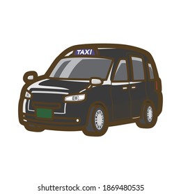 Taxi. Carro alto. Vehículo. Ilustración vectorial.