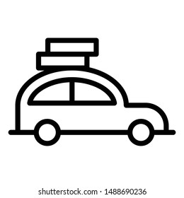taxi thin line vector icon