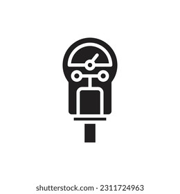 Taxi Timer Filled Icon Vector Illustration