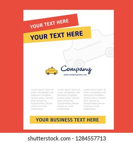 Taxi  Title Page Design for Company profile ,annual report, presentations, leaflet, Brochure Vector Background