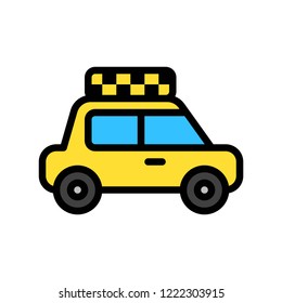 taxi transport editable outline icons vehicle line vectors  