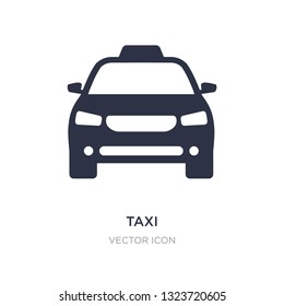 taxi transportation car from frontal view icon on white background. Simple element illustration from Transport concept. taxi transportation car from frontal view sign icon symbol design.