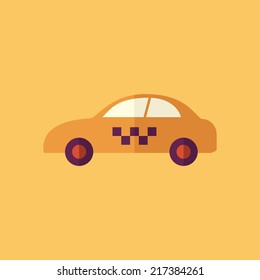 Taxi. Transportation Flat Icon