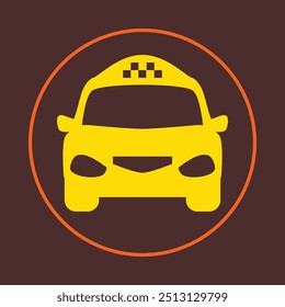 Taxi trendy icon classy abstract vector illustration colorful artwork lovely design.eps