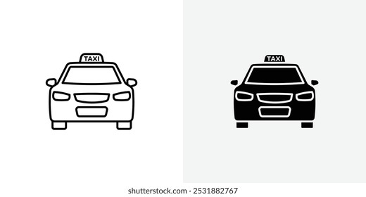 Taxi vecor icon set. Stock vector illustrator. EPS 10