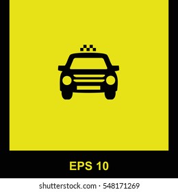 Taxi vector black icon. Isolated illustration. Business picture.