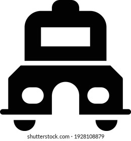 taxi vector glyph flat icon