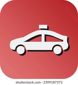 Taxi Vector Glyph Gradient Background Icon For Personal And Commercial Use.
