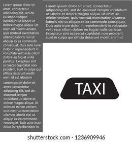 Taxi vector icon 10 eps