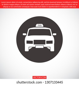 Taxi vector icon 10 eps