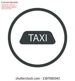 Taxi vector icon 10 eps , Lorem ipsum Flat design