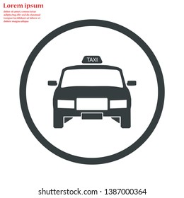 Taxi vector icon 10 eps , Lorem ipsum Flat design