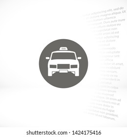 Taxi vector icon 10 eps , Lorem ipsum Flat design