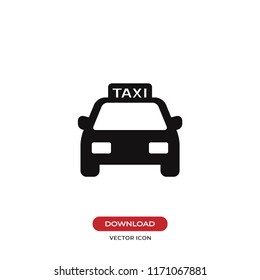 Taxi vector icon