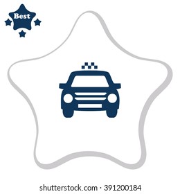 Taxi vector icon.