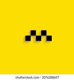 símbolo de la cabina del icono del vector del taxi