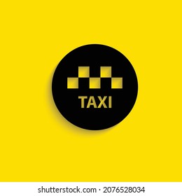 símbolo de la cabina del icono del vector del taxi