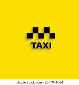 símbolo de la cabina del icono del vector del taxi