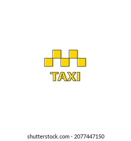 símbolo de la cabina del icono del vector del taxi