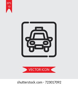 Taxi vector icon, illustration symbol
