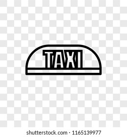 Taxi vector icon isolated on transparent background, Taxi logo concept