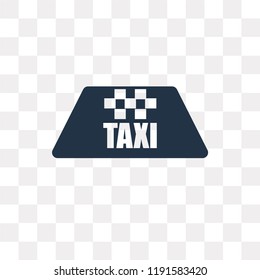 Taxi vector icon isolated on transparent background, Taxi transparency concept can be used web and mobile