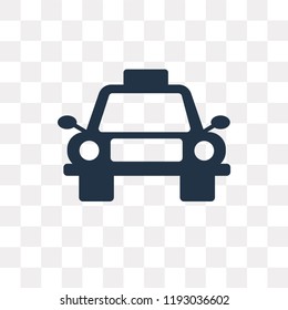 Taxi vector icon isolated on transparent background, Taxi transparency concept can be used web and mobile