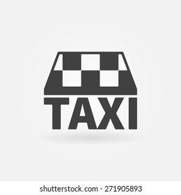 Taxi vector icon - vector taxi logo or symbol