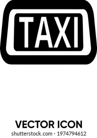 Taxi vector icon . Modern, simple flat vector illustration for website or mobile app. Taxi symbol, logo illustration. Pixel perfect vector graphics