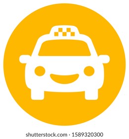 Taxi vector icon on white background