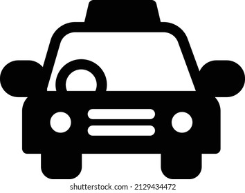 ilustración de taxi Vector en un fondo transparente. Símbolos de calidad premium. Icono vector glifos para concepto y diseño gráfico.