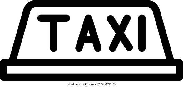 Taxi Vector illustration on a transparent background.Premium quality symmbols.Stroke vector icon for concept and graphic design. 