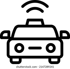ilustración de taxi Vector en un fondo transparente. Símbolos de calidad premium. Icono vectorial de trazo para el concepto y diseño gráfico.