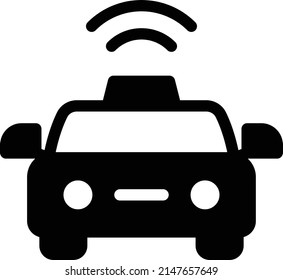 ilustración de taxi Vector en un fondo transparente. Símbolos de calidad premium. Icono vector glifos para concepto y diseño gráfico.