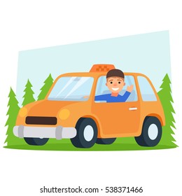 taxi . vector image