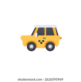 Taxi vector isolated emoticon. Taxi emoji. Taxi Color icon