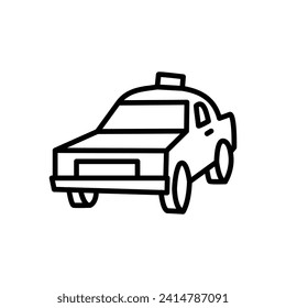 Diseño de iconos de la línea del vector de taxis